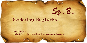 Szokolay Boglárka névjegykártya