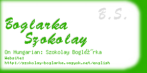 boglarka szokolay business card